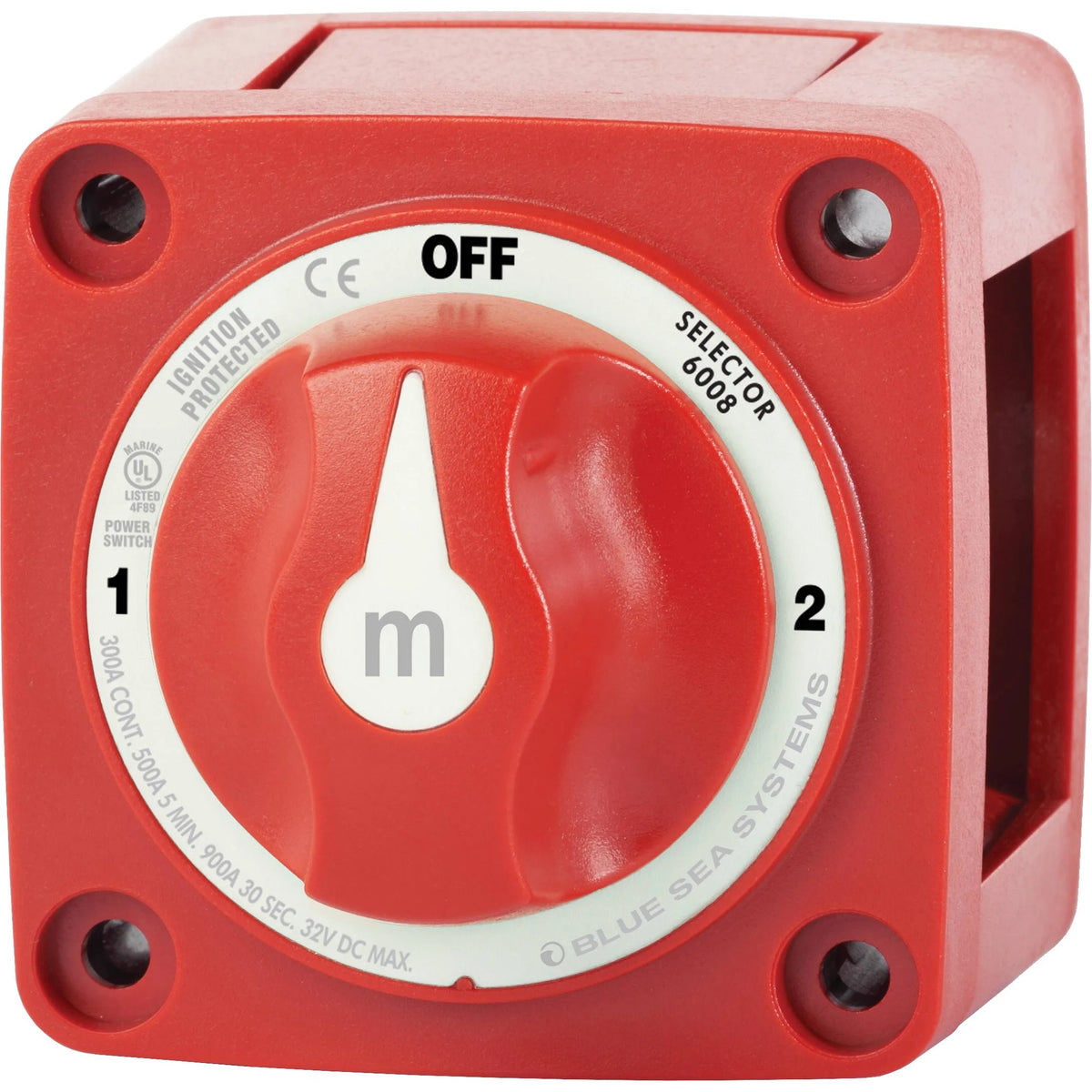 Blue Sea Systems m-Series Selector 3 Position Battery Switch, 32V DC, 300A, IP66