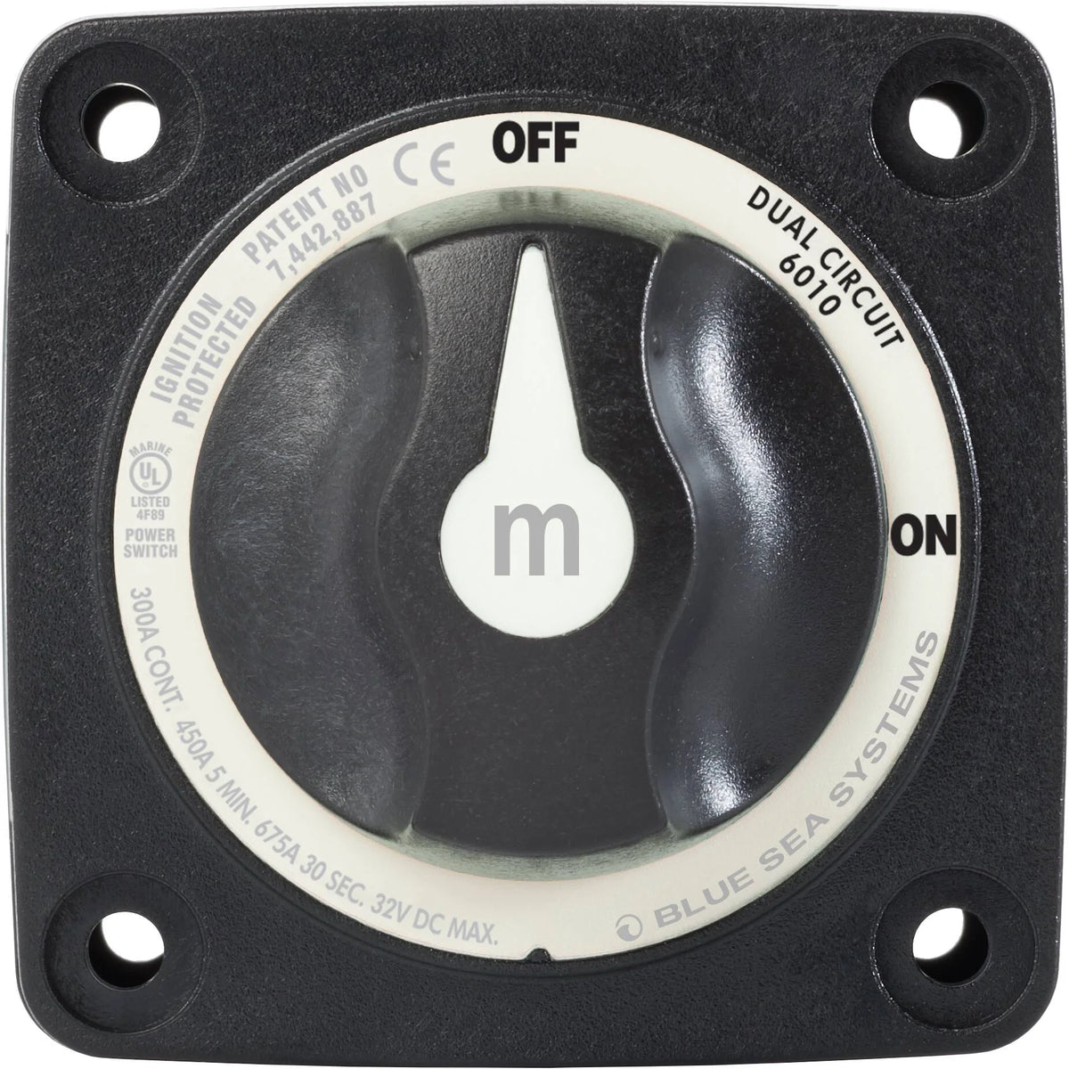Blue Sea Systems m-Series Mini Dual Circuit Battery Switch, 32V DC, 300A