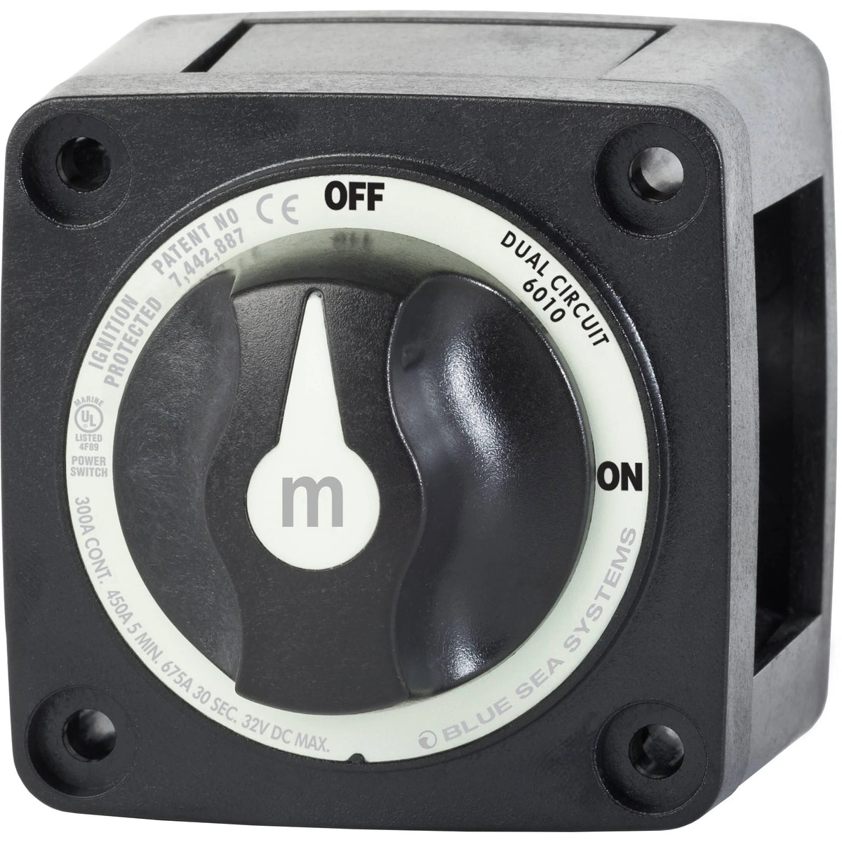 Blue Sea Systems m-Series Mini Dual Circuit Battery Switch, 32V DC, 300A