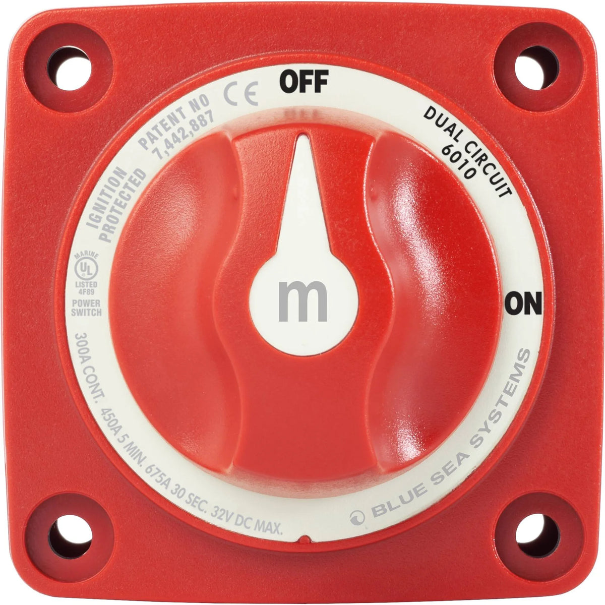 Blue Sea Systems m-Series Mini Dual Circuit Battery Switch, 32V DC, 300A