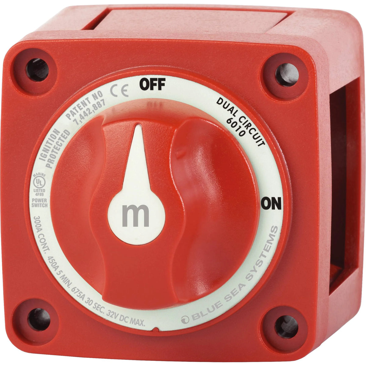 Blue Sea Systems m-Series Mini Dual Circuit Battery Switch, 32V DC, 300A
