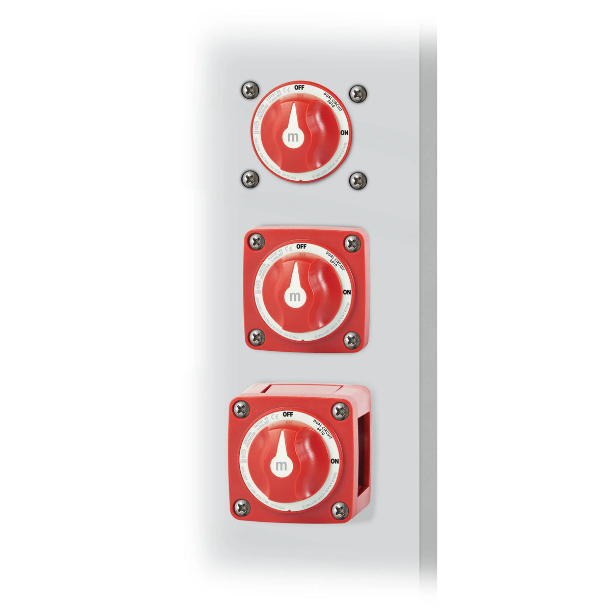 Blue Sea Systems m-Series Mini Dual Circuit Battery Switch, 32V DC, 300A