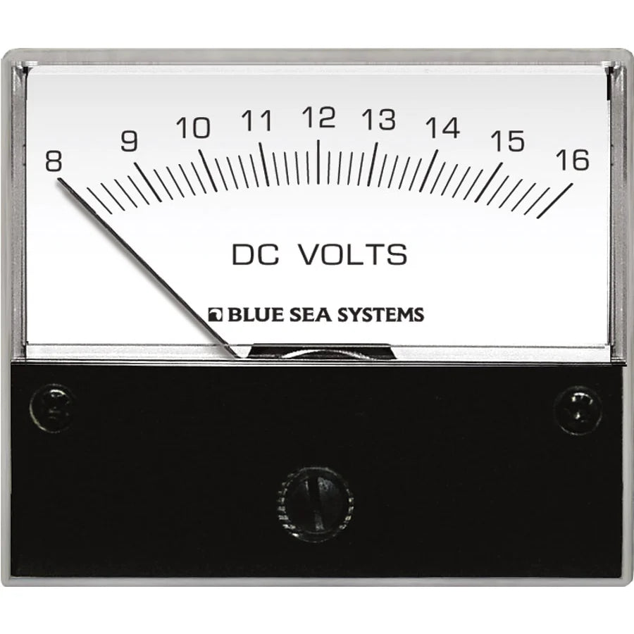 Blue Sea Systems Analog DC Voltmeter, Backlit Meter Face