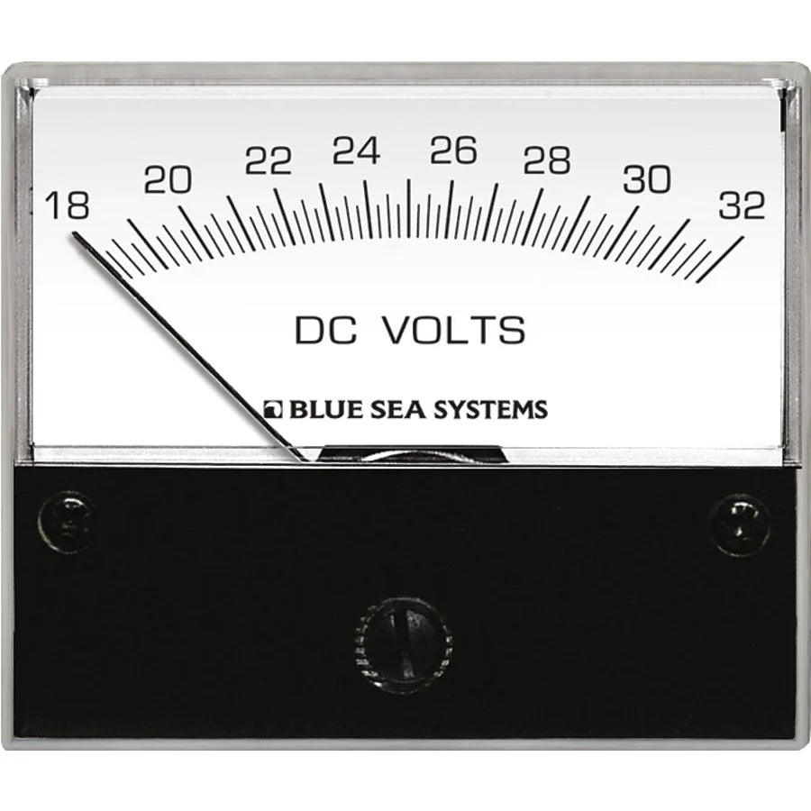 Blue Sea Systems Analog DC Voltmeter, Backlit Meter Face