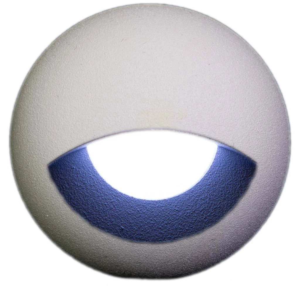 Plash Gravity Surface Mounted LED Deck Light, 6000K Cool White Light, White Housing, 105 Lumens, 1.2W, IP67