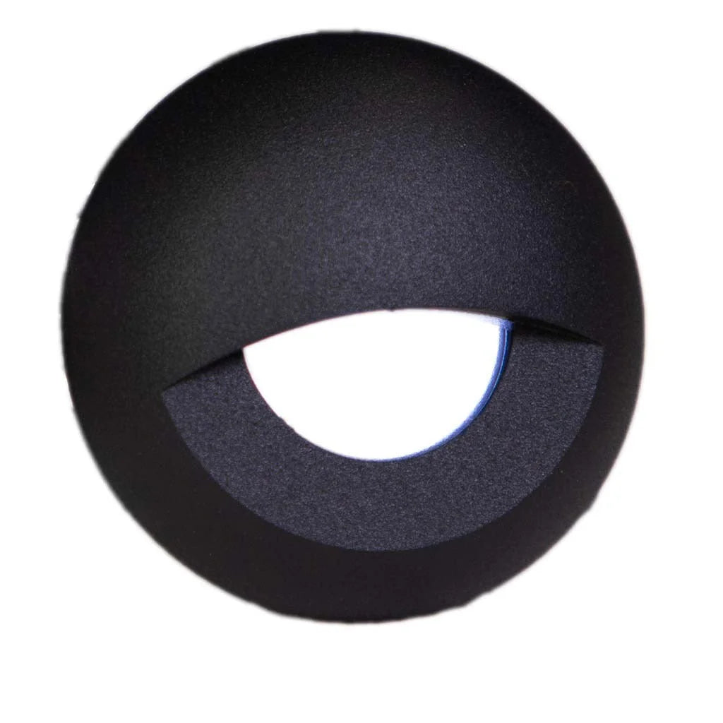 Plash Gravity Surface Mounted LED Deck Light, 6000K Cool White Light, Black Machined Aluminum Housing, 105 Lumens, 1.2W, IP67, 120 Degree Beam