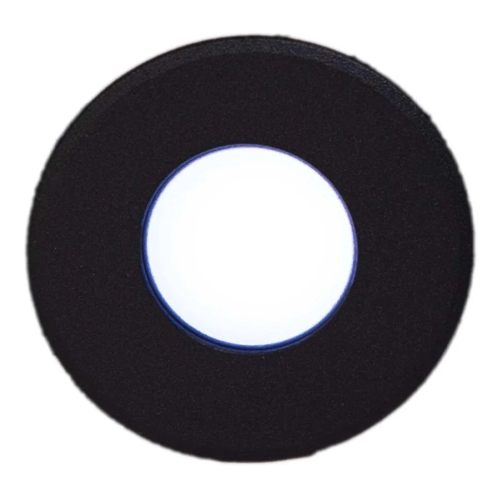 Plash Gravity Surface Mounted LED Deck Light, 6000K Cool White Light, Black Machined Aluminum Housing, 105 Lumens, 1.2W, IP67, 120 Degree Beam