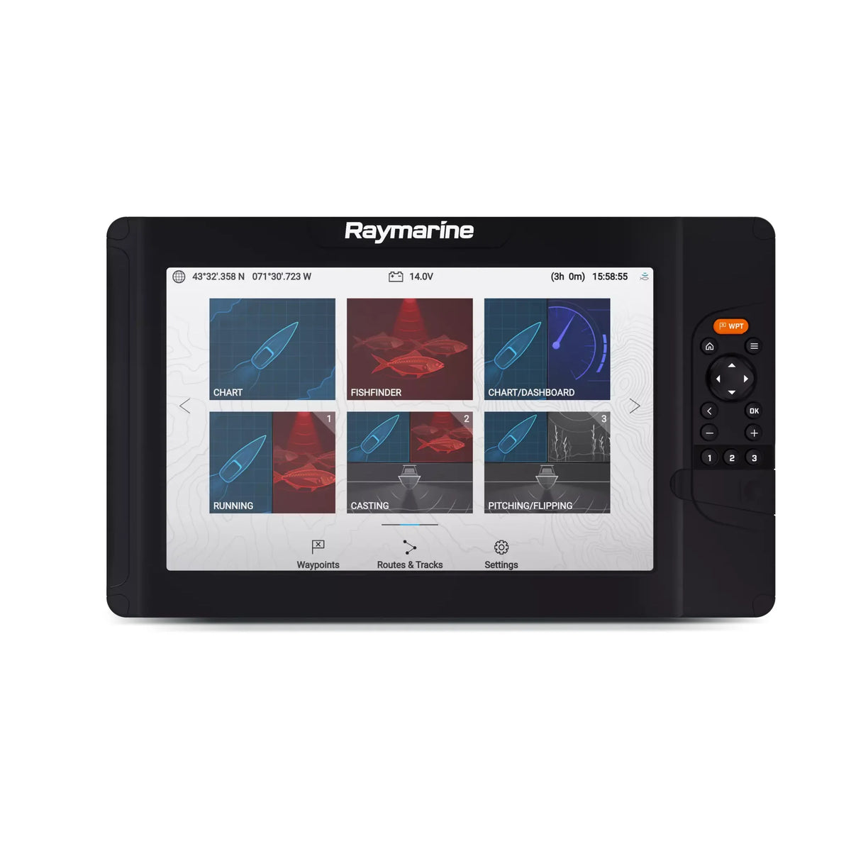Raymarine Element 12 HV Fish Finder Chartplotter, HV-100 Transom Transducer, No Chart