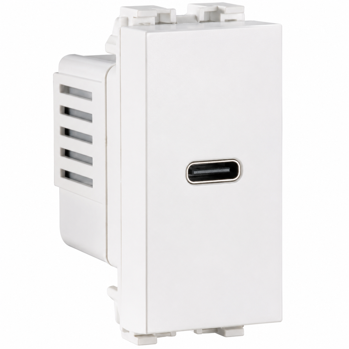 Vimar ARKÉ Series USB-C Charging Port, 12/24VDC to 5VDC Converter, White Finish