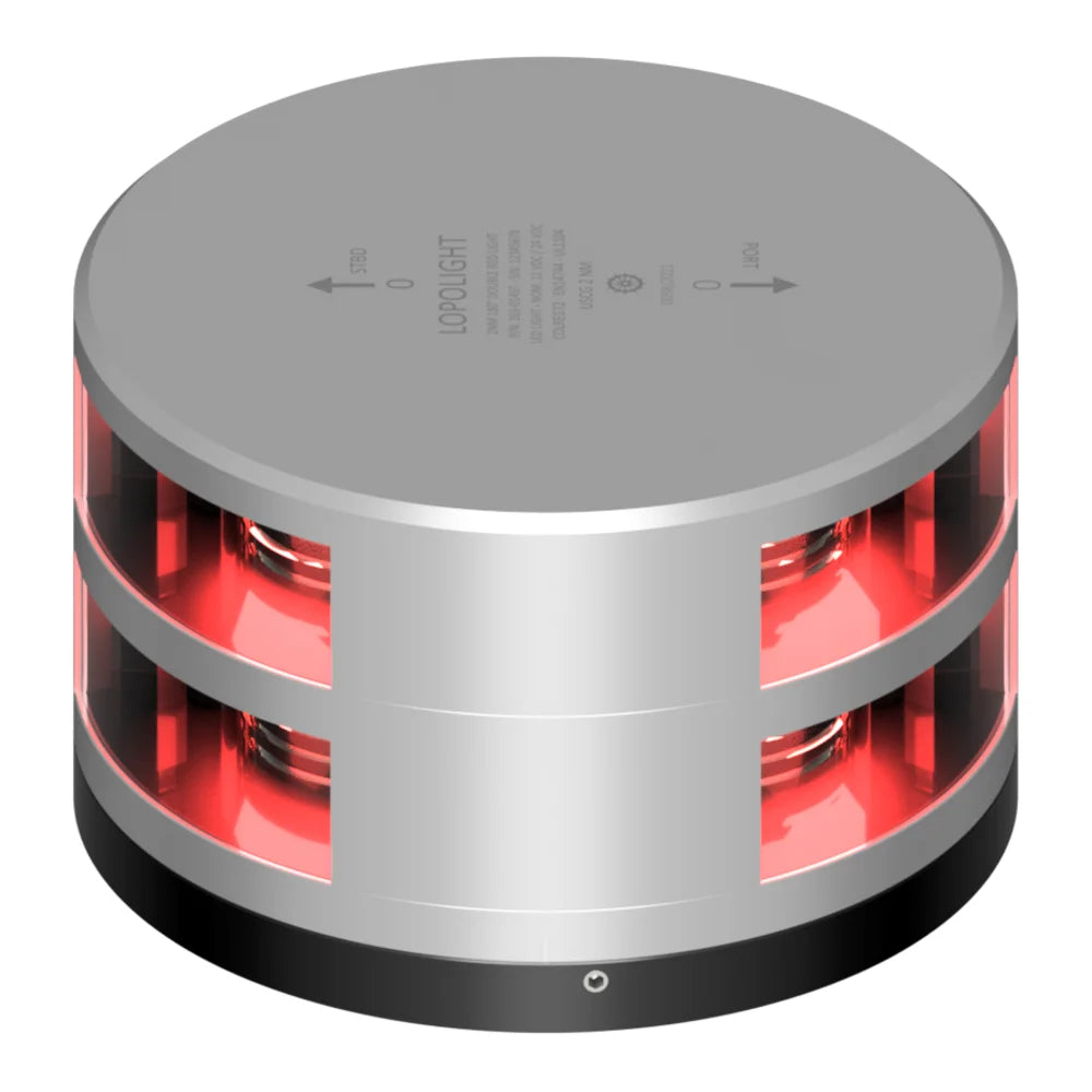 Lopolight Double Red LED Navigation Light, 2nm, 180°, FB Base