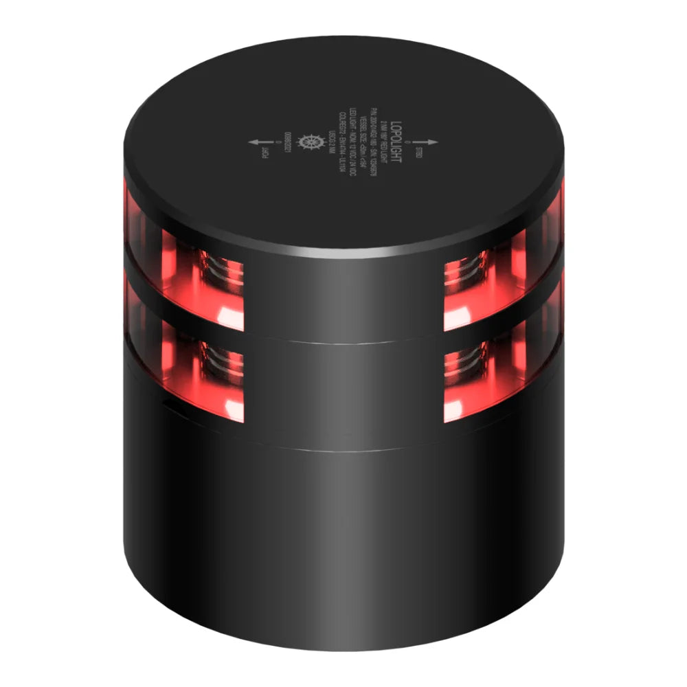 Lopolight Double Red LED Navigation Light, 2nm, 180°, 10-32VDC
