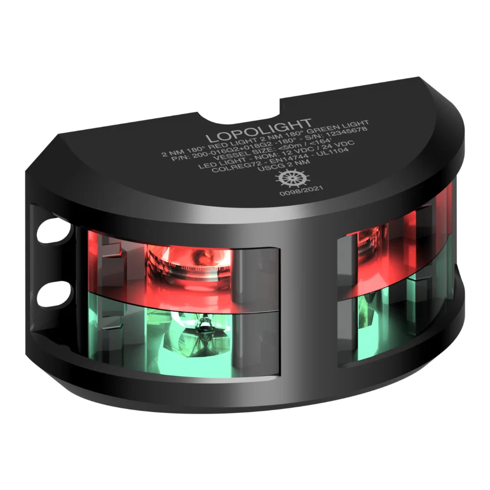 Lopolight Combined Red and Green LED Navigation Light, 2nm, 180°