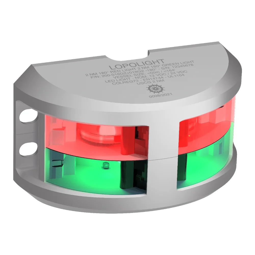 Lopolight Combined Red and Green LED Navigation Light, 2nm, 180°