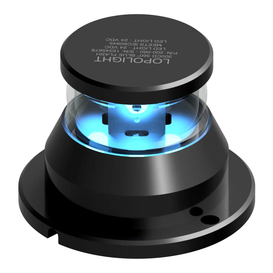 Lopolight 360° Blue LED Strobe Light, 20-32V DC, 6nm