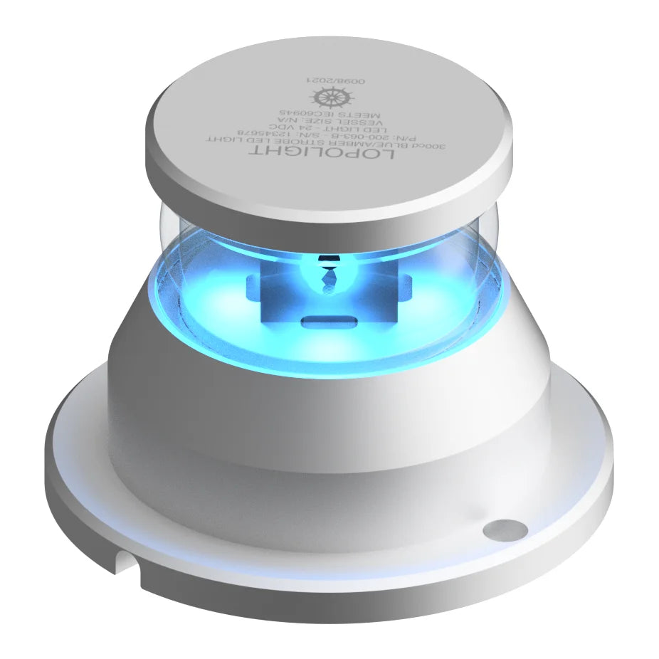 Lopolight Blue and Amber Dual Strobe Light, 20-32VDC, IP68