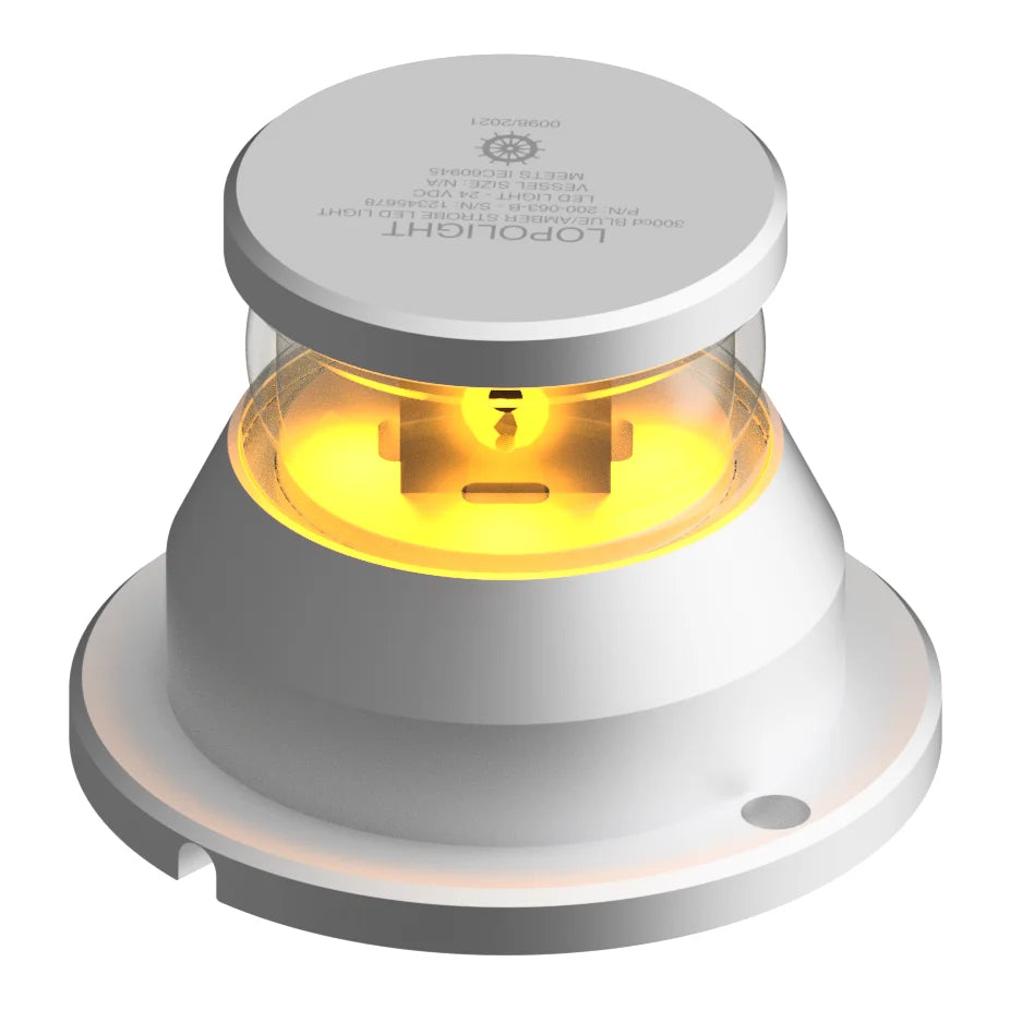 Lopolight Blue and Amber Dual Strobe Light, 20-32VDC, IP68
