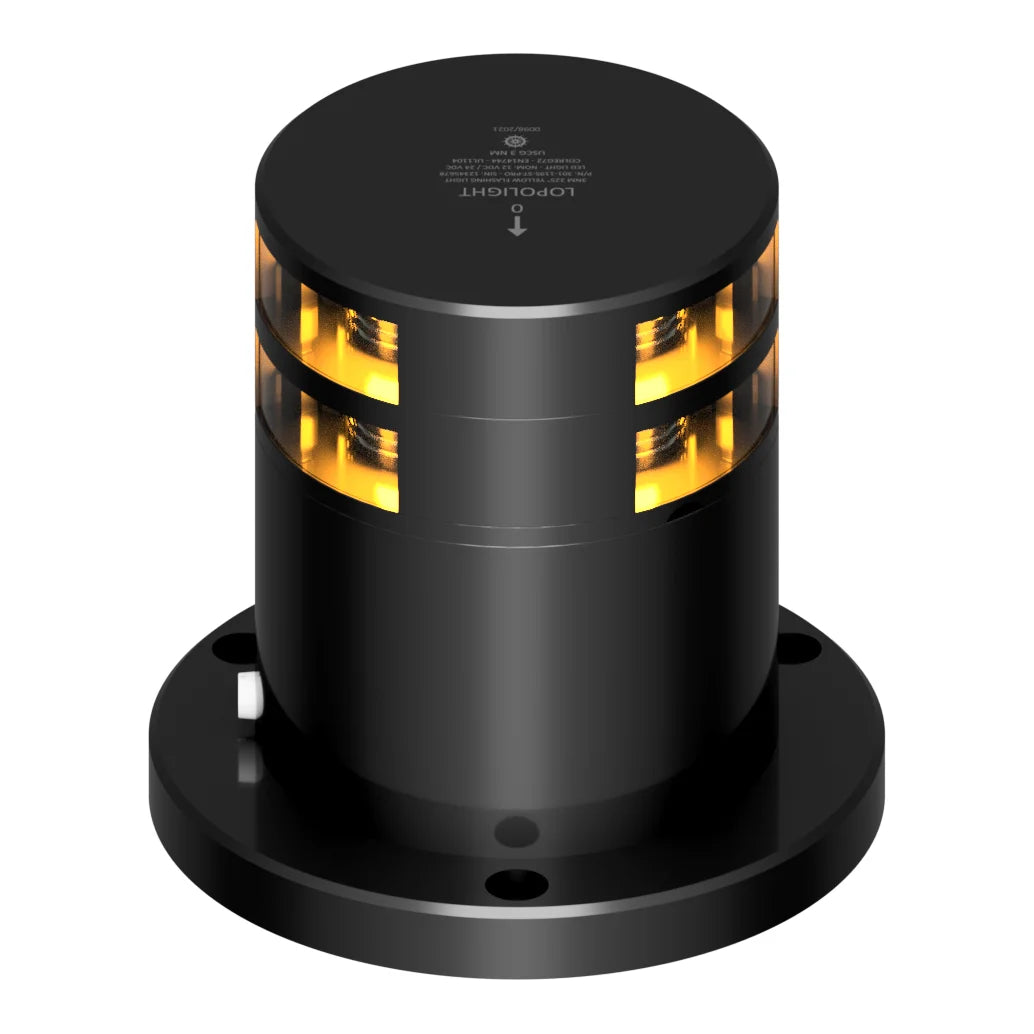 Lopolight PRO Double Flashing Masthead Light, 3NM, 225°, Yellow Light, ATEX Zone 1, Ice Class