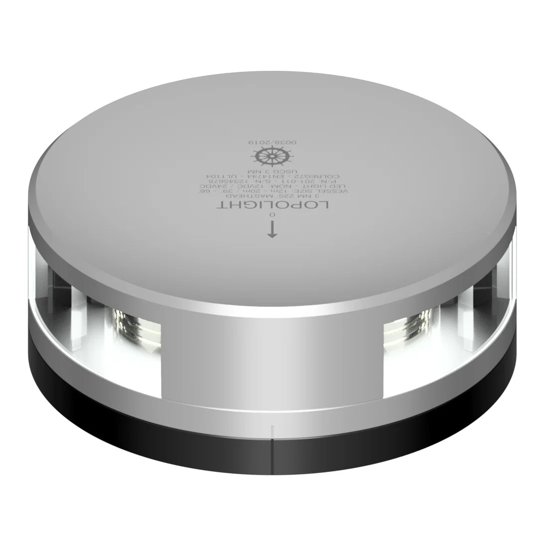 Lopolight LED Masthead Light, 2nm, 225°, 10-32VDC, Flat Base