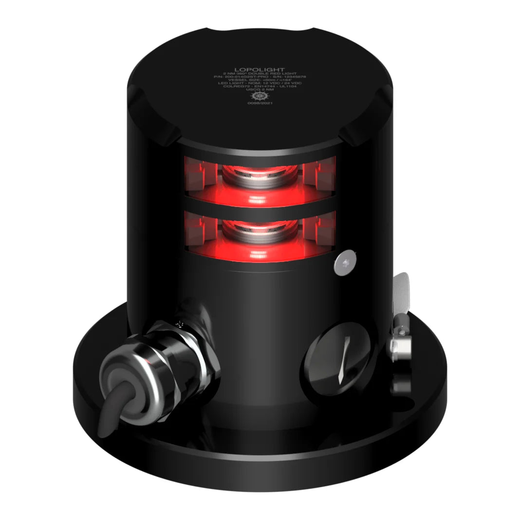 Lopolight PRO Double Red LED Signal Light, 2nm, 360°, ATEX Zone 1 & 2