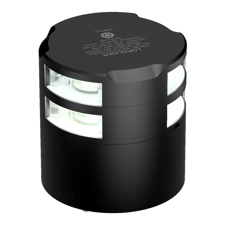 Lopolight Double Hoistable LED Navigation Light, 3nm, 360° White, 20-32VDC