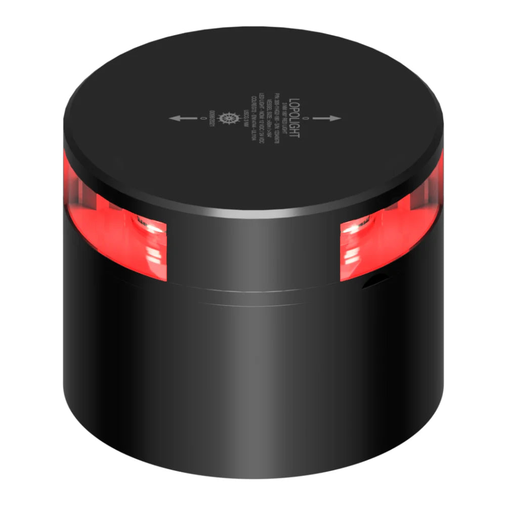 Lopolight Red LED Navigation Light, 3nm, 180°, Horizontal Mount