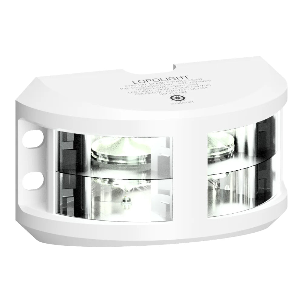 Lopolight Double LED Navigation Light, 3nm, 180° White Light, IP68