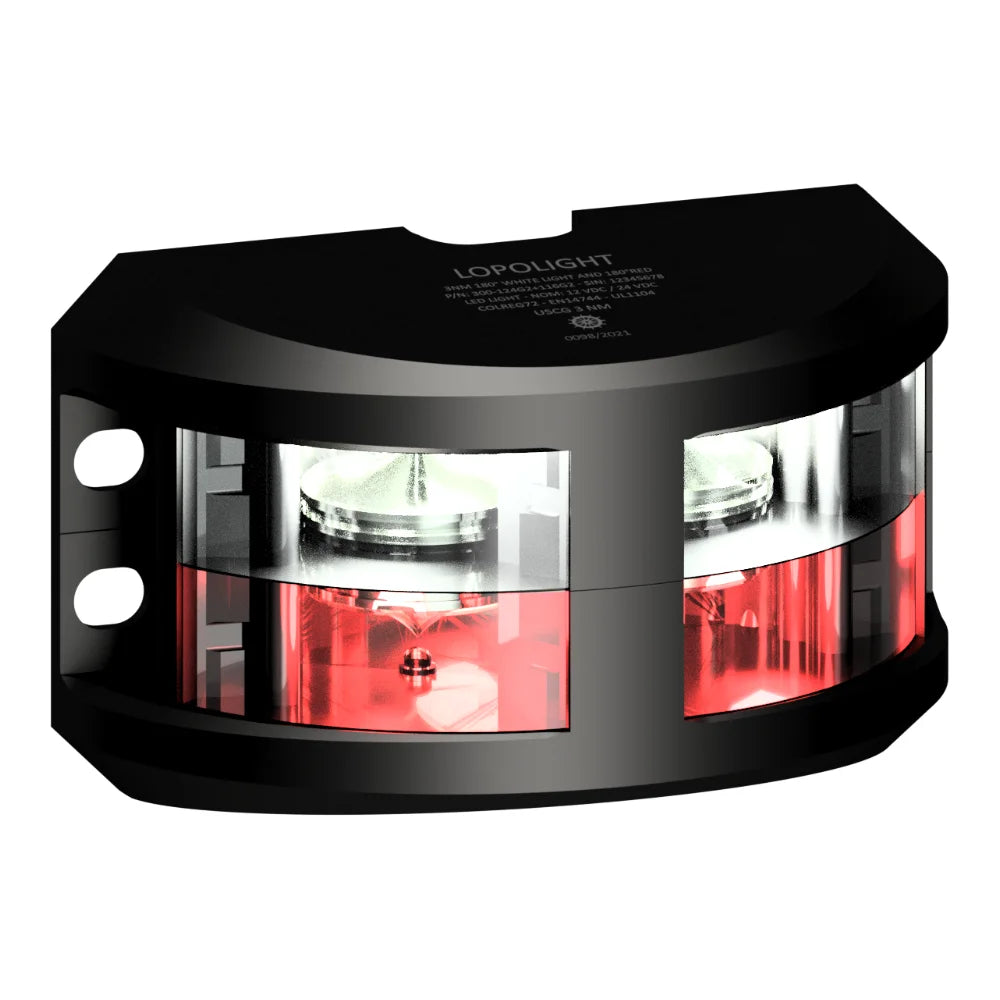 Lopolight White and Red LED Signal Light, 10-32V DC, 3nm, 180°