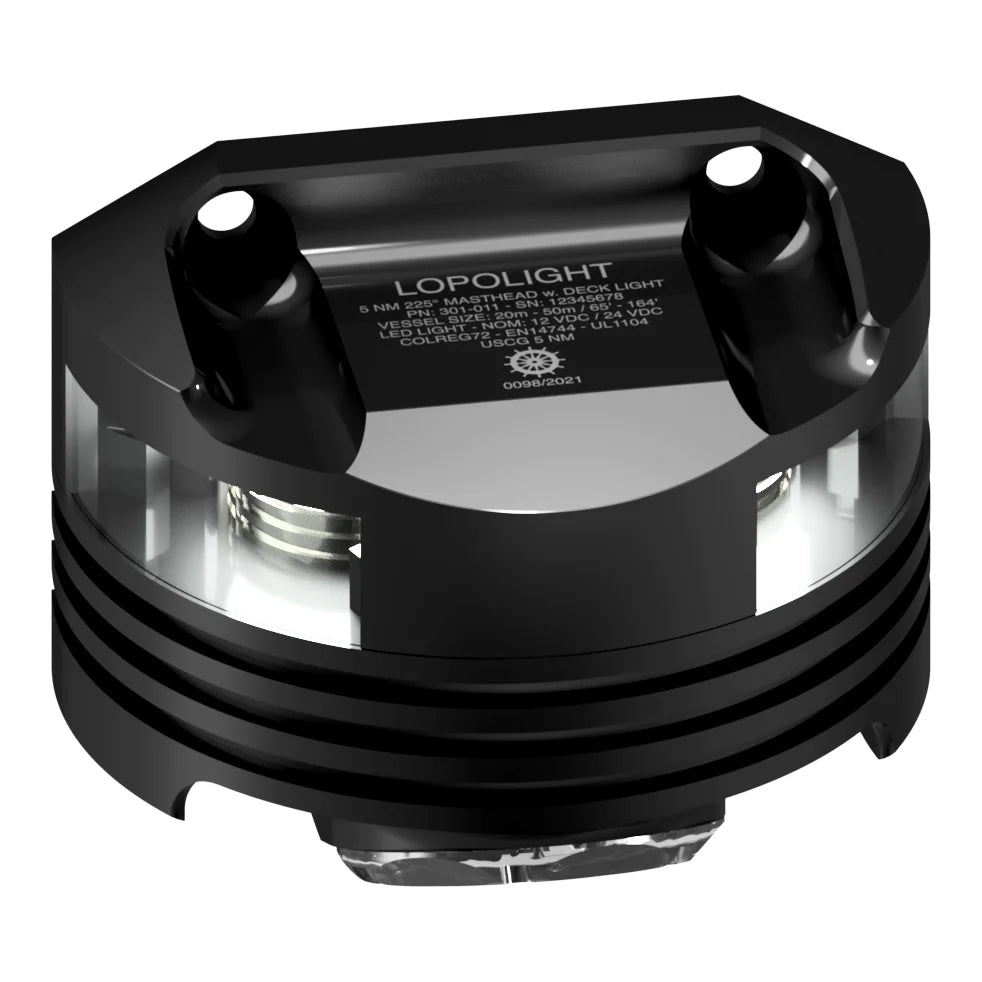 Lopolight DLXi LED Masthead Light with 6W Decklight, 2nm, 225°