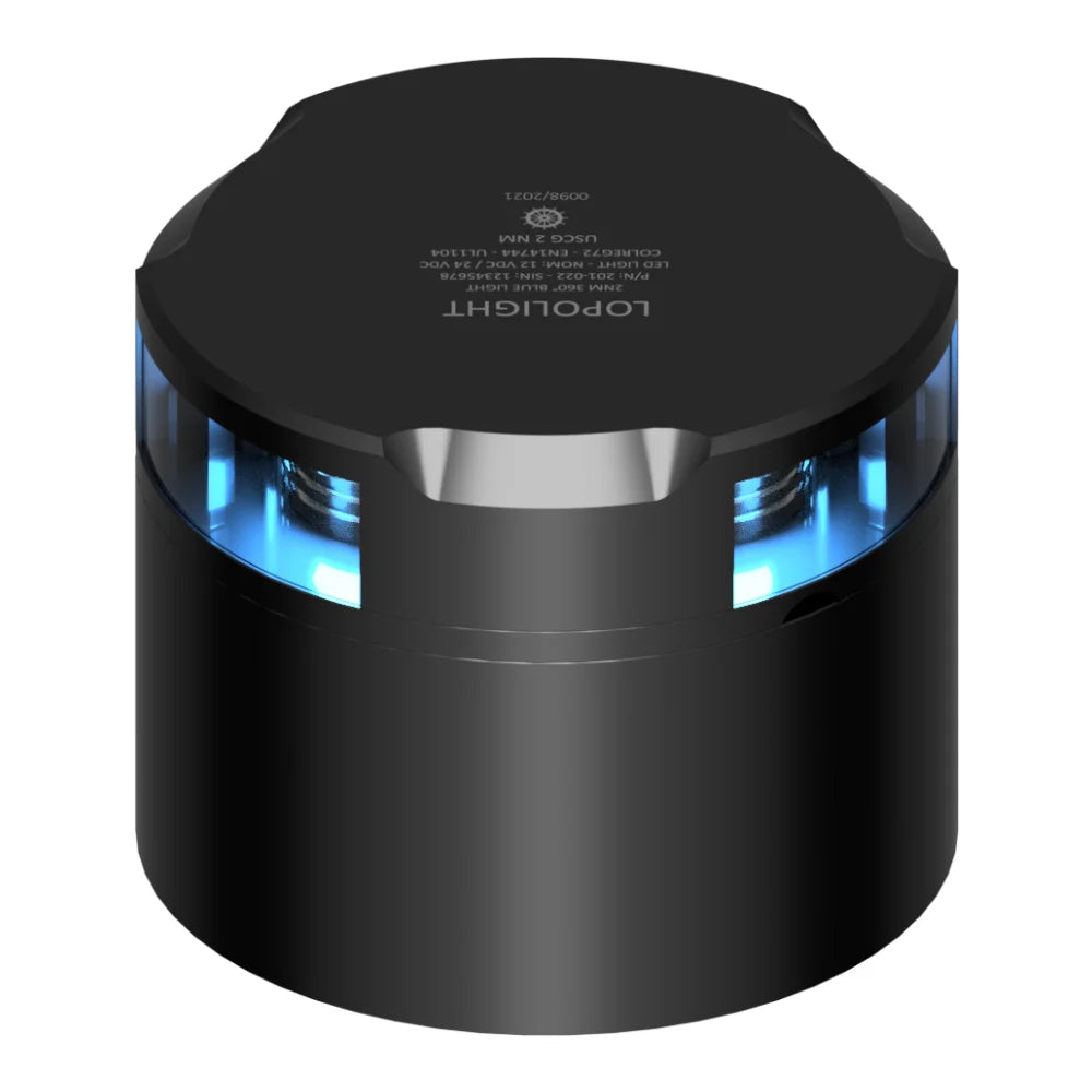 Lopolight 360° Blue LED Strobe Light, 4nm, 10-32VDC, IP68