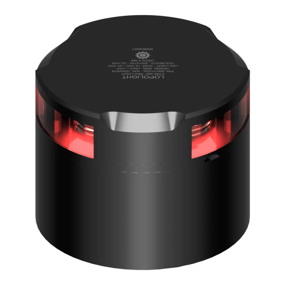 Lopolight 360° Red LED Signal Light, 3nm, Horizontal Mount