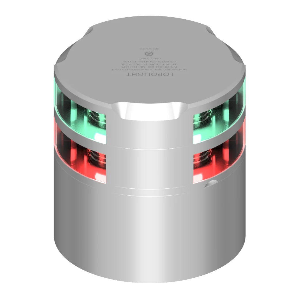 Lopolight Red and Green LED Signal Light, 3nm, 360°, 10-32V DC