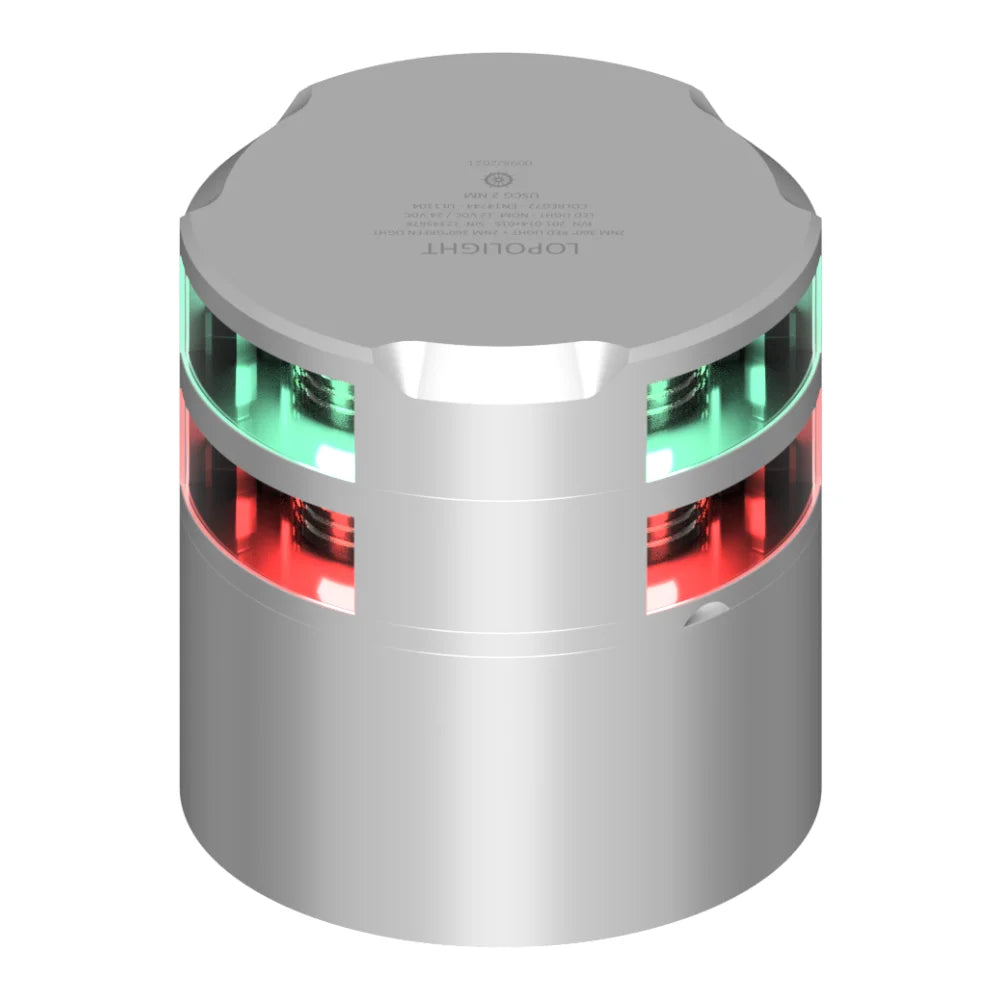 Lopolight Red and Green LED Navigation Light, 2nm, 360°, IP68