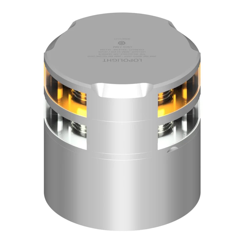 Lopolight White and Yellow LED Navigation Light, 2nm, 360°