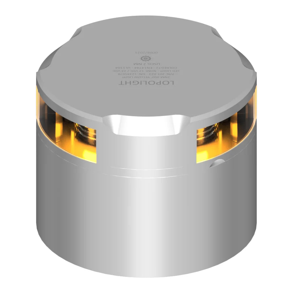 Lopolight 360° Yellow LED Strobe Signal Light, 10-32VDC, IP68