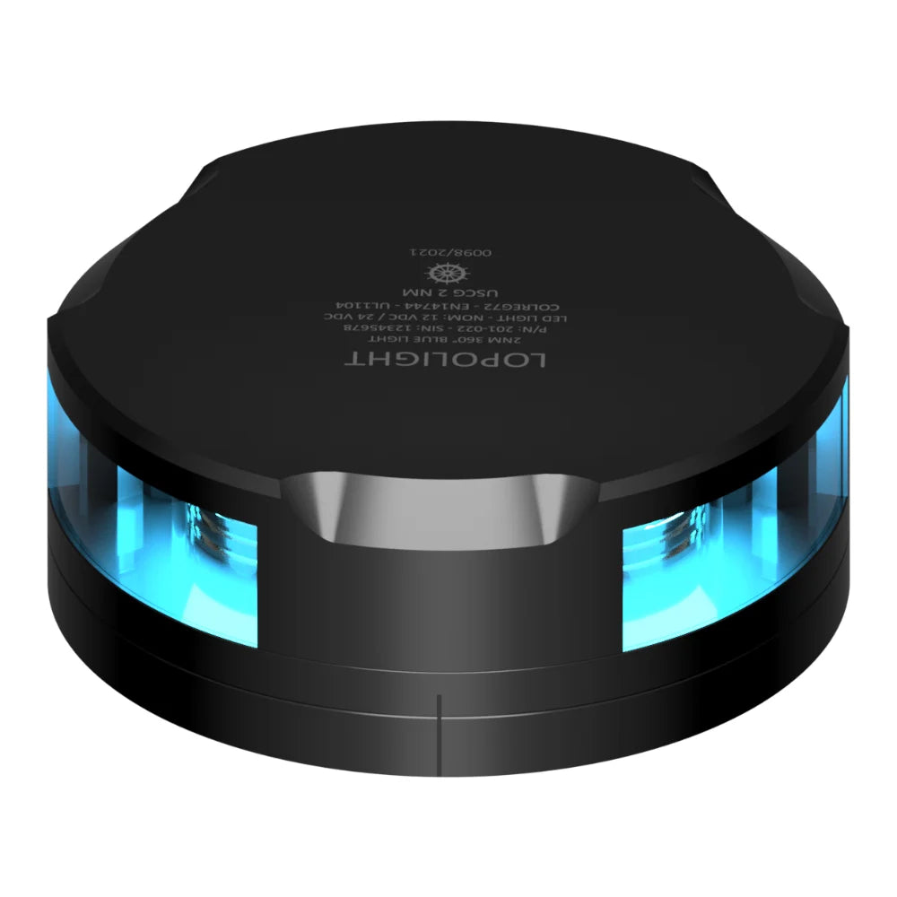 Lopolight Blue Fuelling LED Navigation Light, 2nm, 360°, Flat Base