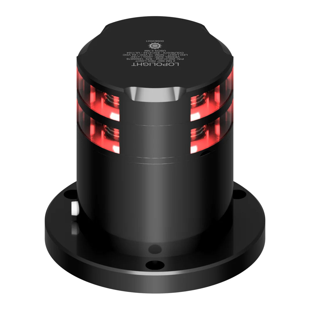 Lopolight PRO Double Red Signal Light, 3nm, 360°, ATEX Zone 1 and 2, Ice Class