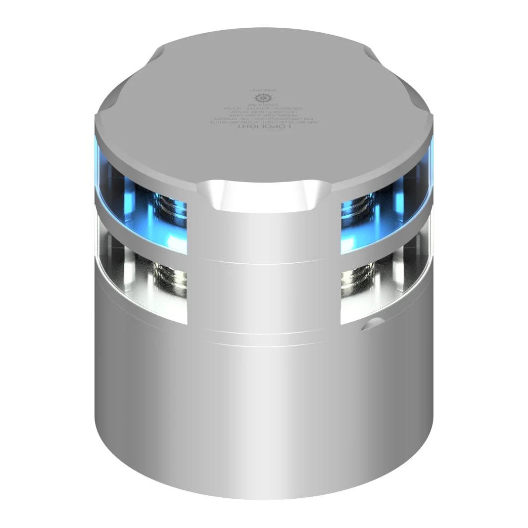 Lopolight 360° White and Blue LED Signal Light, 10-32V DC, 2 NM