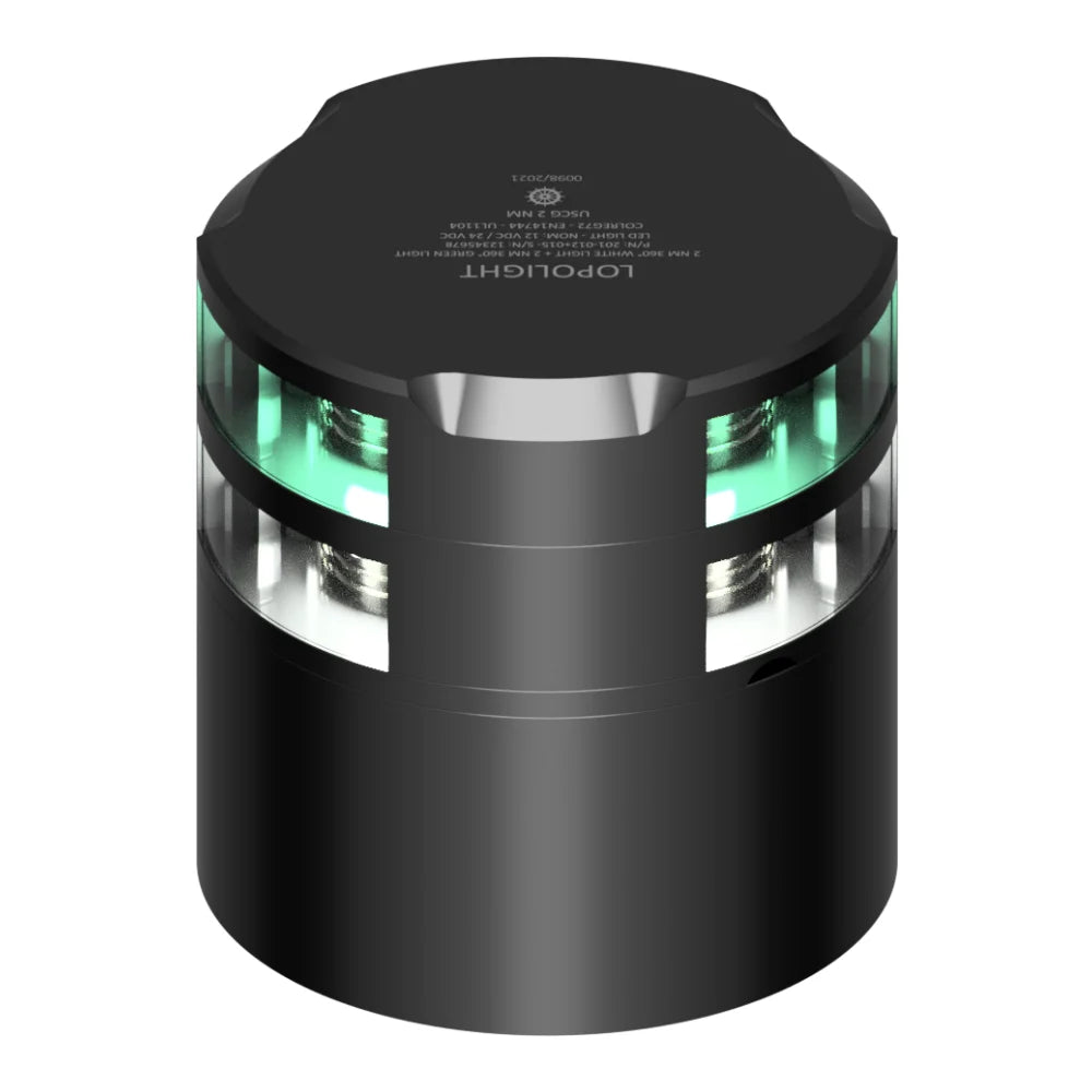 Lopolight 360° White and Green LED Navigation Light, 2nm, 10-32VDC