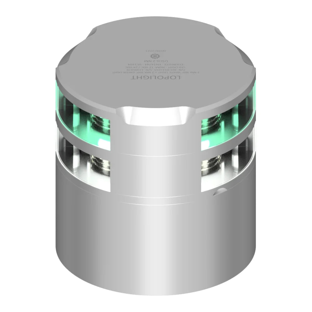 Lopolight 360° White and Green LED Navigation Light, 2nm, 10-32VDC
