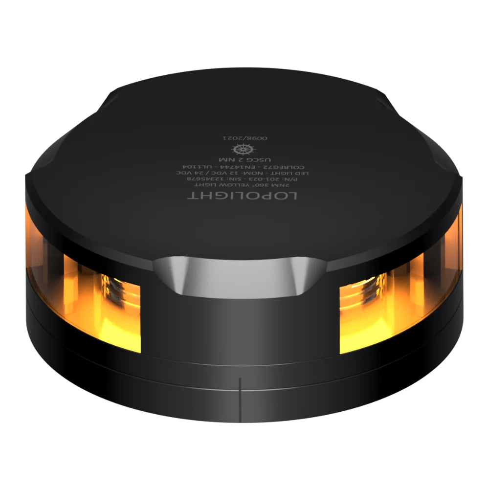 Lopolight Whistle LED Navigation Light, 360° Yellow Light, 10-32V, IP68