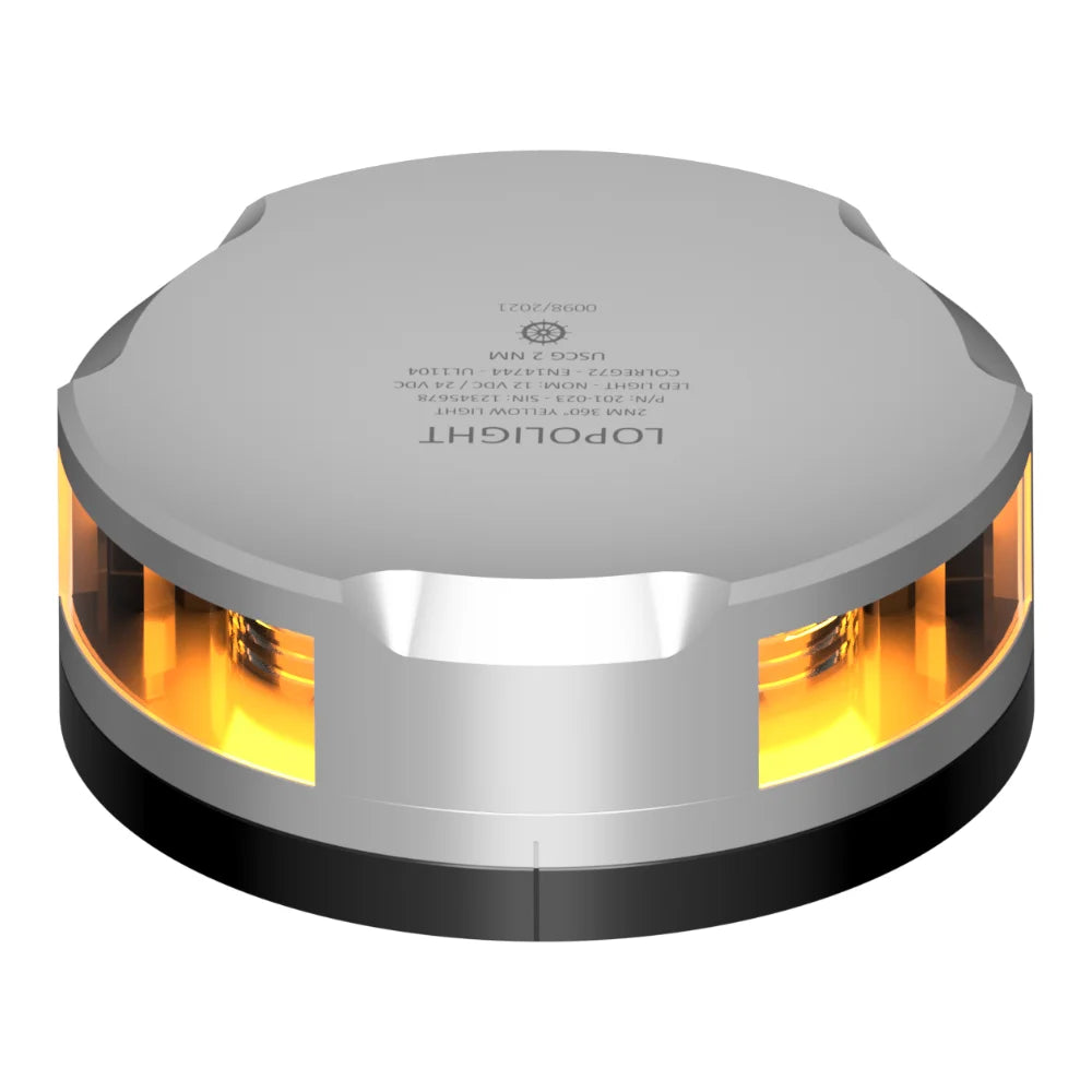 Lopolight Whistle LED Navigation Light, 360° Yellow Light, 10-32V, IP68