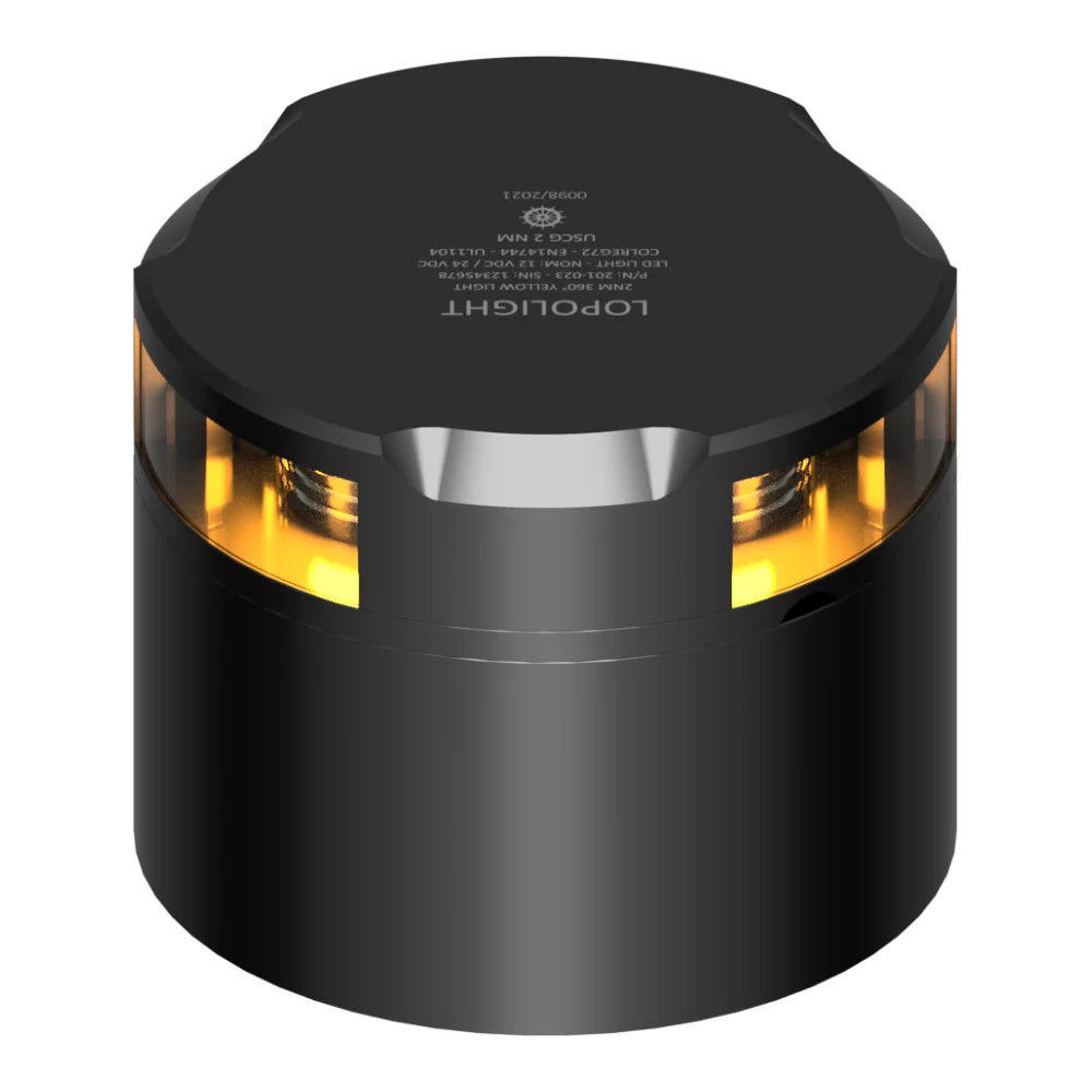 Lopolight 360° Yellow LED Whistle Signal Light, 2nm, 10-32VDC, IP68