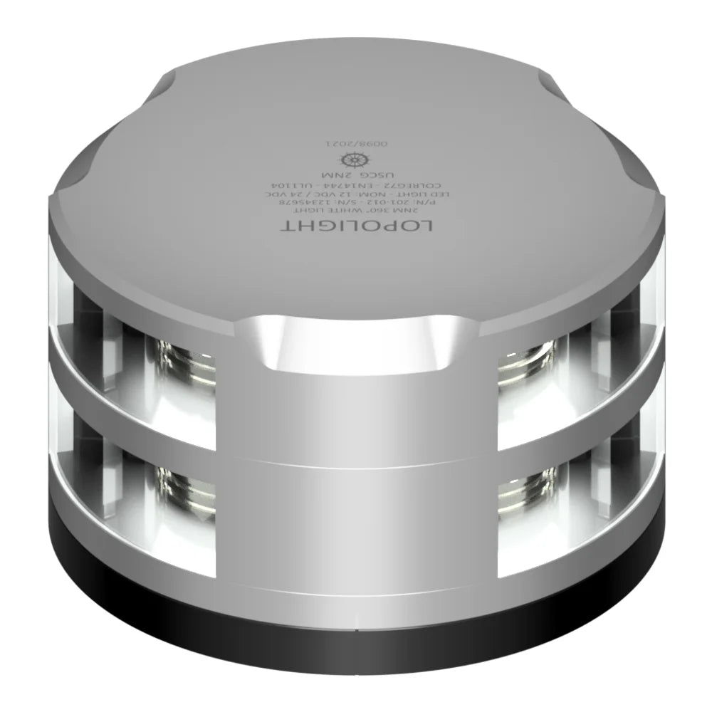 Lopolight Double LED Anchor Light, 2nm, 360°, 10-32VDC, Flat Base