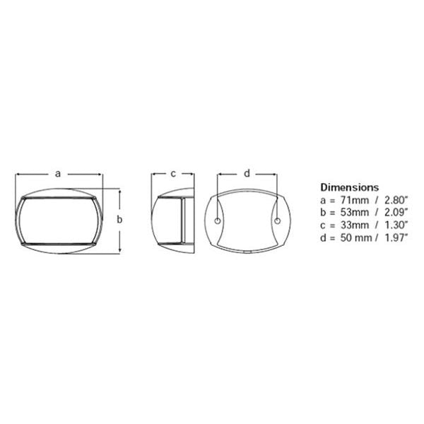 Hella Marine NaviLED Compact Towing Nav Light, 2NM, 12/24V, IP67