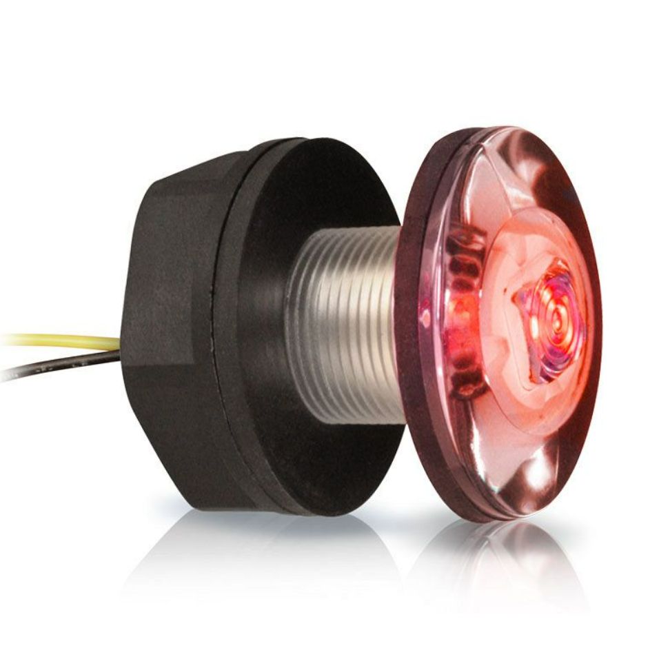 Hella Marine LED Livewell/Baitwell Lamp, 12V DC, IP67, 0.5W, Single-Hole Mount, 120mm Cable