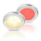 Hella Marine EuroLED 75 Dual Colour LED Downlight, Warm White/Red, 12V DC (9-16V), IP6K7, IP6K9K, Screw Mount, PWM or Resistive Dimming, 190 lm