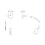 Quick Marine - Audrey LED Reading Light (Warm White, 10/30V, Black, Chromed Finish) (FASP1182TVCFA00)