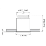 Quick Marine - Gaia CO36 LED Courtesy Light (Daylight, 10/30V, IP65, Stainless Steel) (FASP2390X11CD00)
