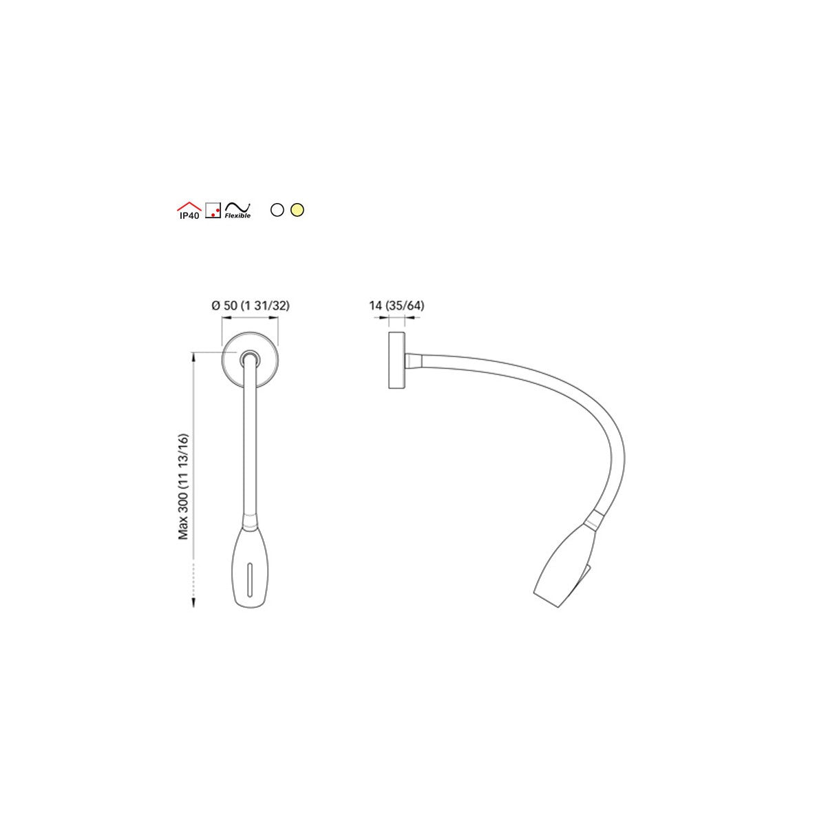 Quick Marine - Maya 30 LED Reading Light (Warm White, 10/30V, Chromed D00) (FASP0833CC06D00)