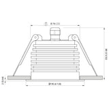 Quick Marine - Palladio Q90 LED Downlight (Daylight, 10W, 10/30V, Satin 25B) (FASP5571S11BA00)